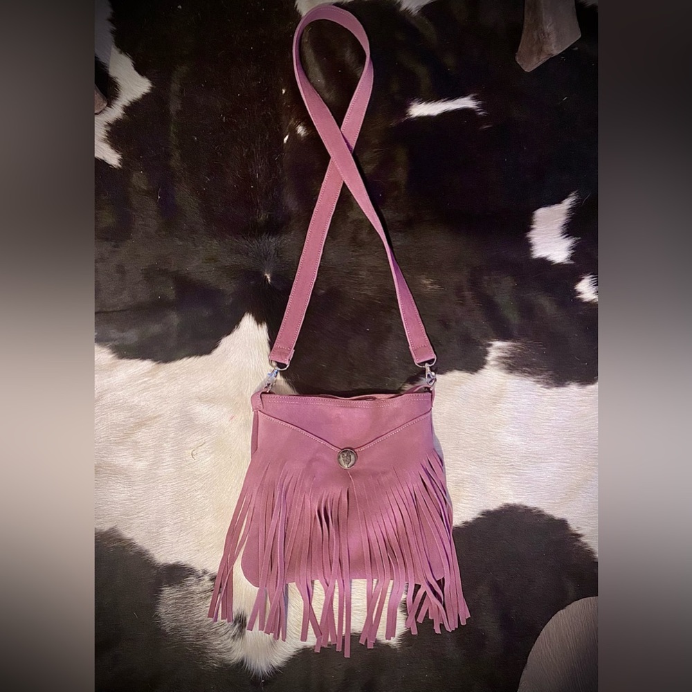 Suede shoulder bag